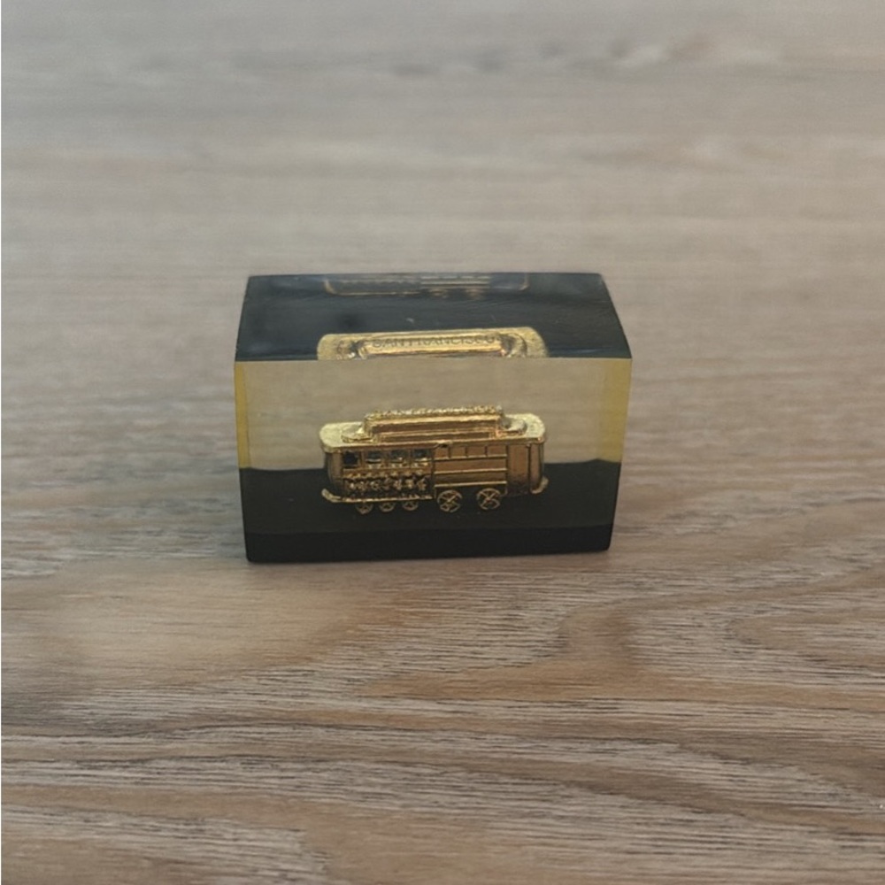 Vintage San Francisco CA Trolley Car Paperweight